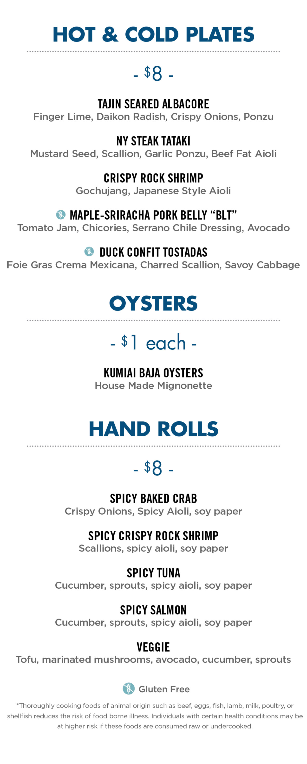 Lionfish Restaurant Happy Hour Menu Two