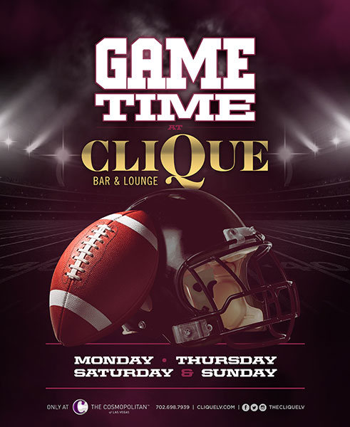 Watch the Super Bowl at Clique - Clique Bar & Lounge