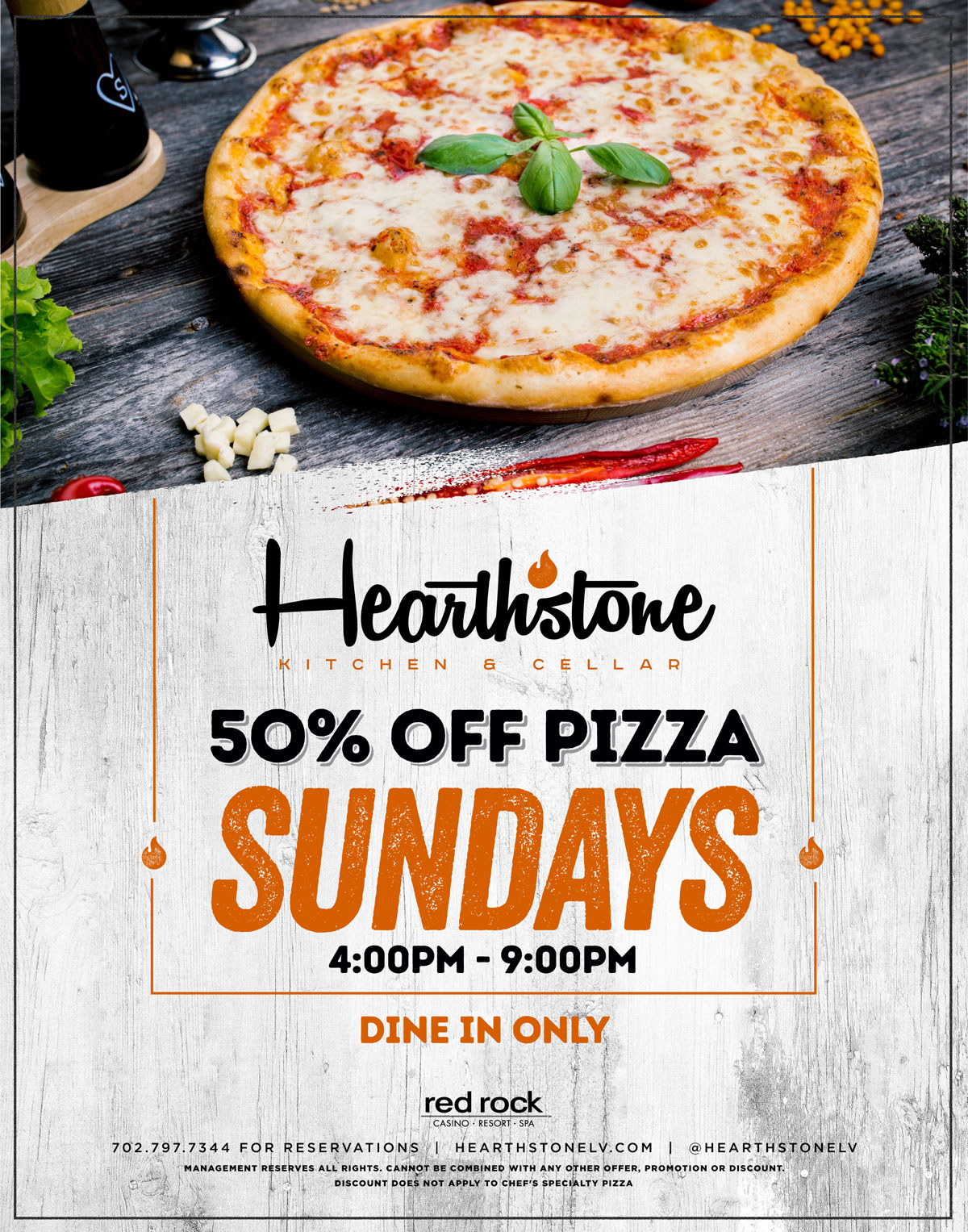 Grab a Slice of Savings With 50 Off Pizza Sundays At Hearthstone