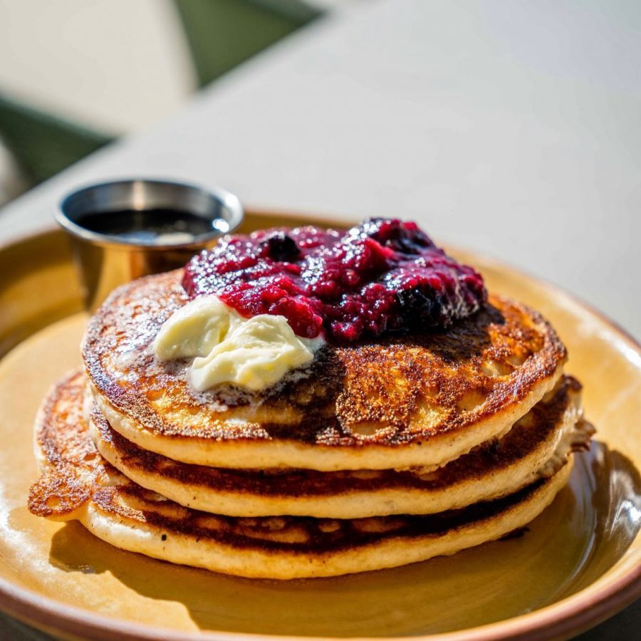 Berry & Maple Pancakes at Joya Kitchen Joya Kitchen